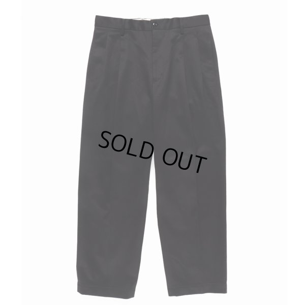 画像2: WACKO MARIA/DOUBLE PLEATED CHINO TROUSERS（BLACK）［ツータックチノトラウザース-24秋冬］