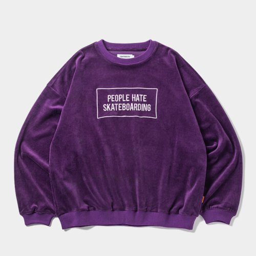 他の写真1: 【30%OFF】TIGHTBOOTH/PEOPLE HATE SKATE VELOUR L/S（Purple）［ベロア長袖-24秋冬］