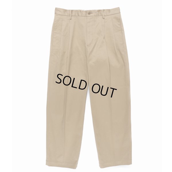 画像2: WACKO MARIA/DOUBLE PLEATED CHINO TROUSERS（BEIGE）［ツータックチノトラウザース-24秋冬］