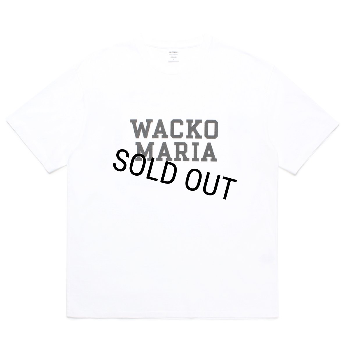 画像1: WACKO MARIA/WASHED HEAVY WEIGHT T-SHIRT（WHITE）［プリントT-24秋冬］ (1)