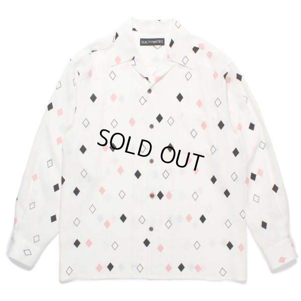 画像1: WACKO MARIA/DIAMOND HAWAIIAN SHIRT（WHITE）［ダイヤモンドハワイアンシャツ-24秋冬］