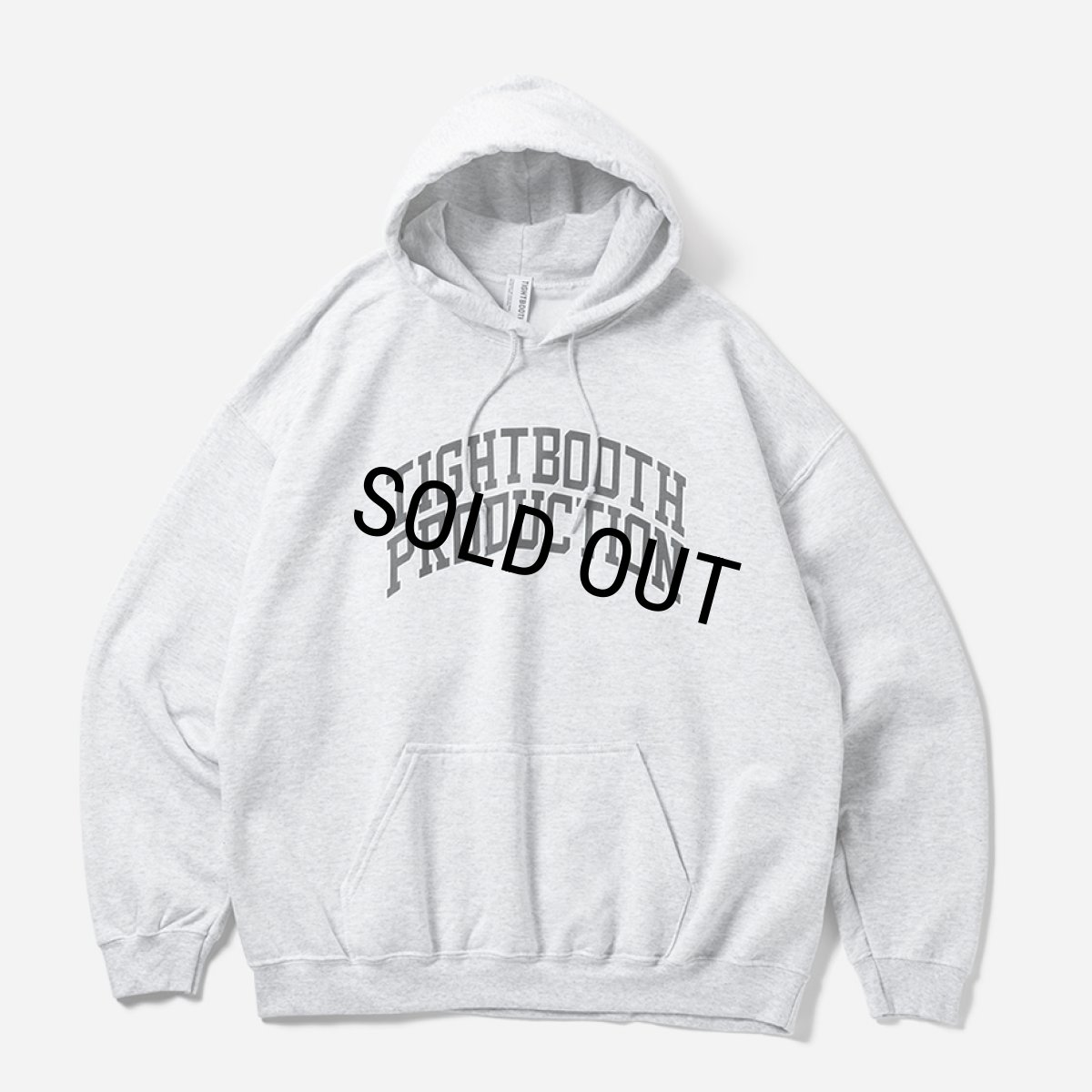 画像1: 【30%OFF】TIGHTBOOTH/COLLEGE HOODED SWEAT SHIRT（Ash）［プルオーバーパーカー-24秋冬］ (1)