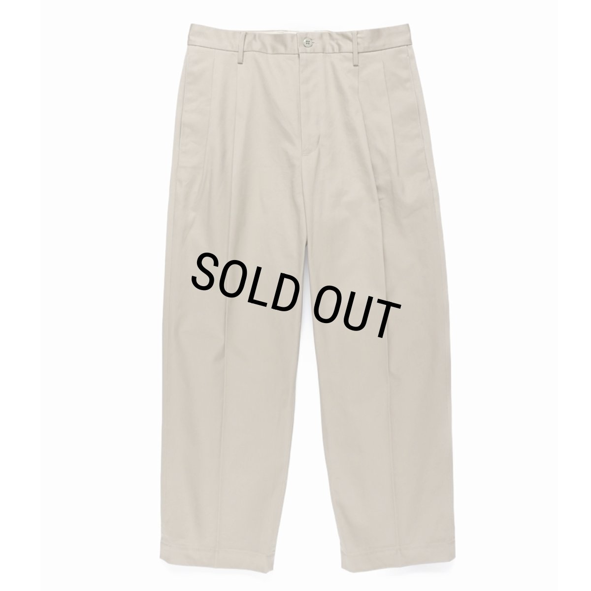 画像2: WACKO MARIA/DOUBLE PLEATED CHINO TROUSERS（LIGHT BEIGE）［ツータックチノトラウザース-24秋冬］ (2)