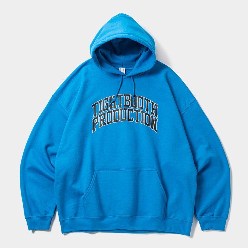 画像1: 【30%OFF】TIGHTBOOTH/COLLEGE HOODED SWEAT SHIRT（Blue）［プルオーバーパーカー-24秋冬］