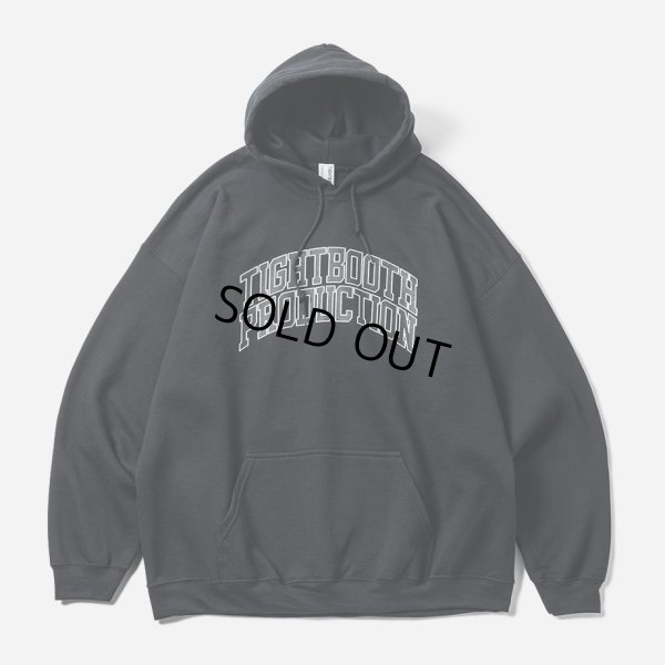 画像1: 【30%OFF】TIGHTBOOTH/COLLEGE HOODED SWEAT SHIRT（Black）［プルオーバーパーカー-24秋冬］