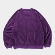 画像2: 【30%OFF】TIGHTBOOTH/PEOPLE HATE SKATE VELOUR L/S（Purple）［ベロア長袖-24秋冬］ (2)