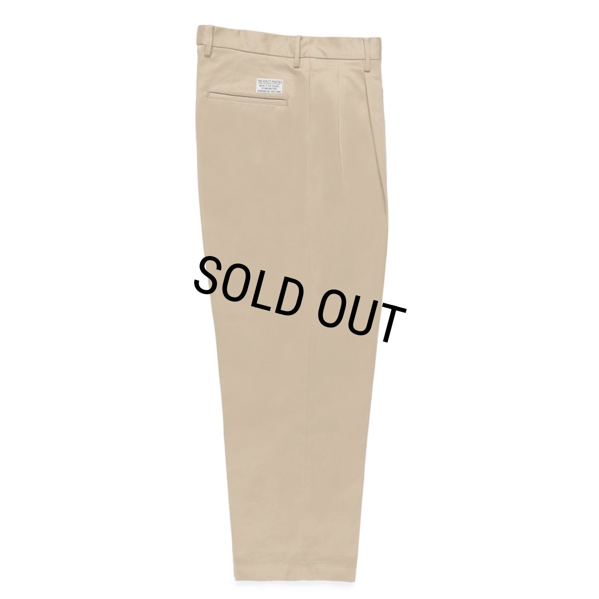 画像1: WACKO MARIA/DOUBLE PLEATED CHINO TROUSERS（BEIGE）［ツータックチノトラウザース-24秋冬］ (1)