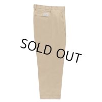 WACKO MARIA/DOUBLE PLEATED CHINO TROUSERS（BEIGE）［ツータックチノトラウザース-24秋冬］