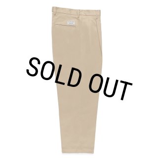 WACKO MARIA/DOUBLE PLEATED CHINO TROUSERS（BEIGE）［ツータックチノ