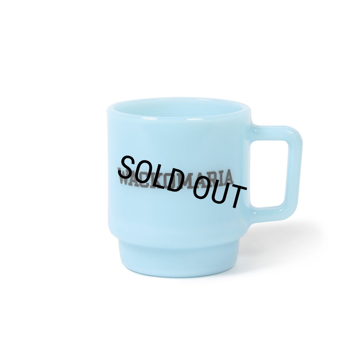 画像1: WACKO MARIA/MILK GLASS MUG（BLUE）［マグカップ-24秋冬］ (1)