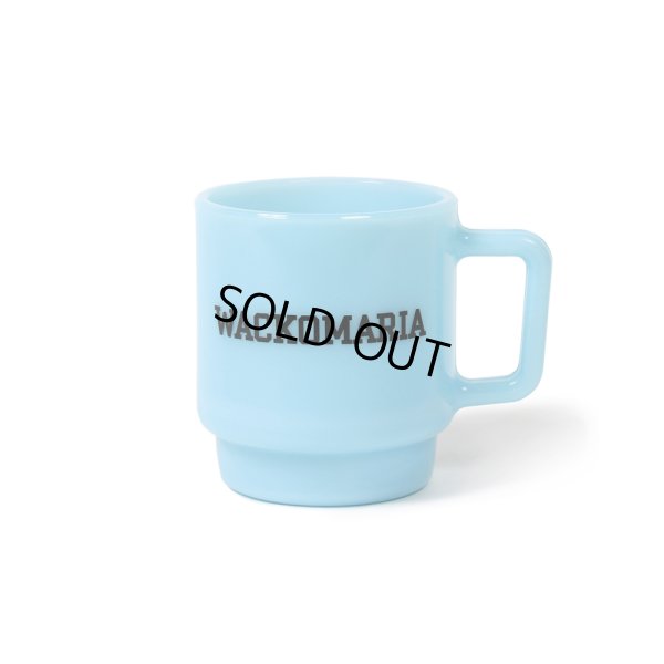 画像1: WACKO MARIA/MILK GLASS MUG（BLUE）［マグカップ-24秋冬］