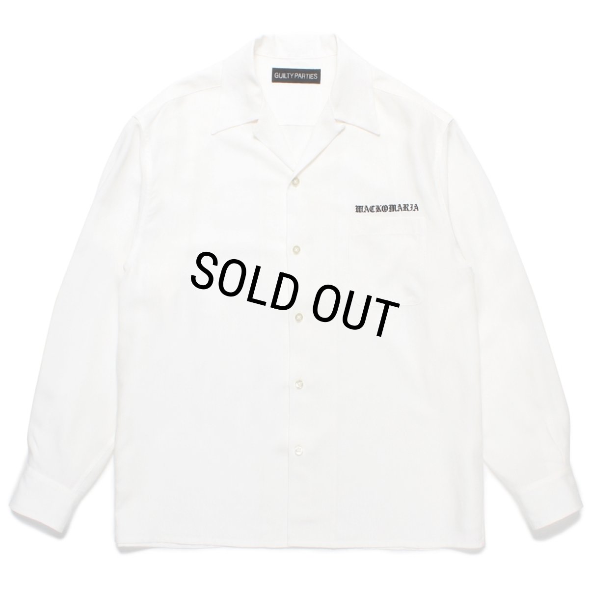 画像1: WACKO MARIA/50'S OPEN COLLAR SHIRT（WHITE）［50'Sオープンカラーシャツ-24秋冬］ (1)