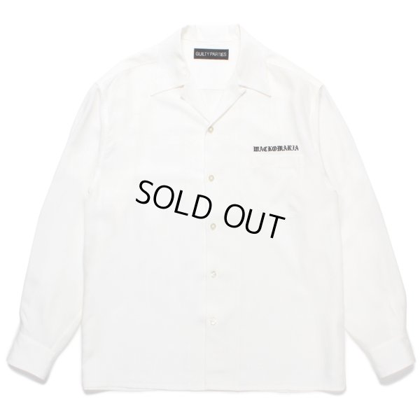 画像1: WACKO MARIA/50'S OPEN COLLAR SHIRT（WHITE）［50'Sオープンカラーシャツ-24秋冬］