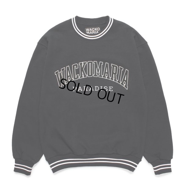 画像1: WACKO MARIA/HEAVY WEIGHT SWEAT SHIRT（BLACK）［クルーネックスウェット-24秋冬］