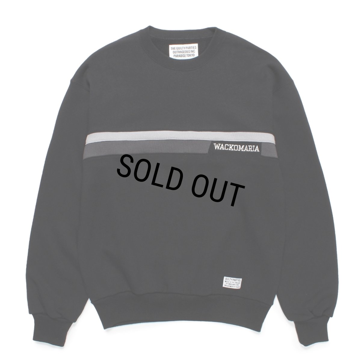 画像1: WACKO MARIA/MIDDLE WEIGHT SWEAT SHIRT（BLACK）［クルーネックスウェット-24秋冬］ (1)