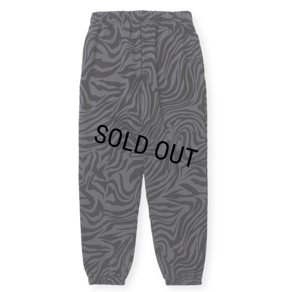 画像1: 【40%OFF】CALEE/ZEBRA PATTERN SWEAT RELAX PANTS（BLACK/CHARCOAL）［ゼブラスウェットパンツ-24秋冬］ (1)