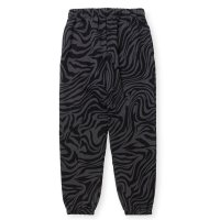 CALEE/ZEBRA PATTERN SWEAT RELAX PANTS（BLACK/CHARCOAL）［ゼブラスウェットパンツ-24秋冬］