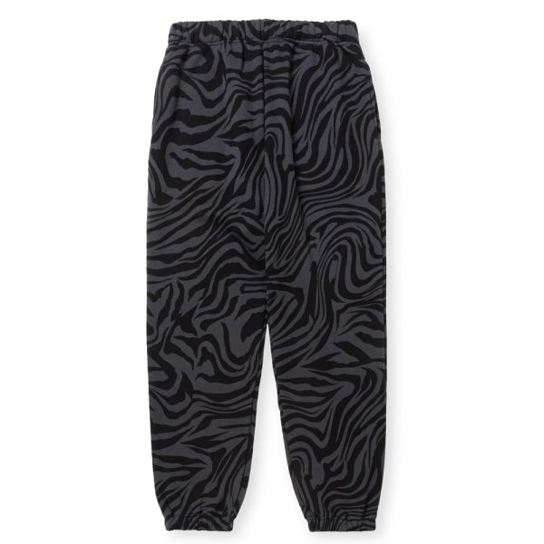 画像1: CALEE/ZEBRA PATTERN SWEAT RELAX PANTS（BLACK/CHARCOAL）［ゼブラスウェットパンツ-24秋冬］