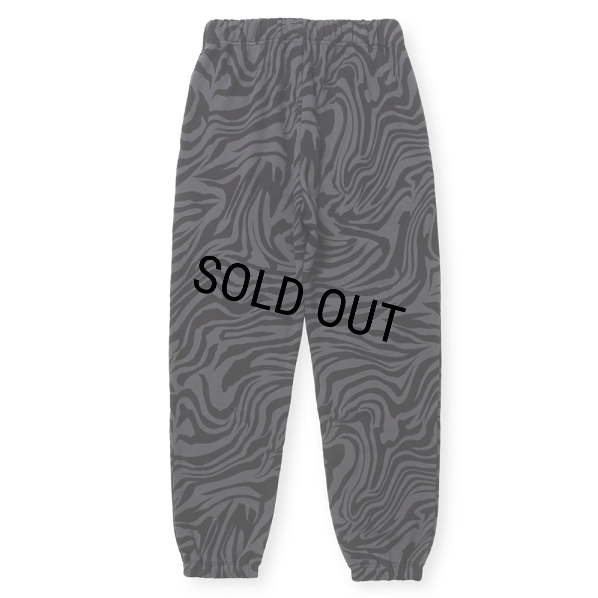 画像2: 【40%OFF】CALEE/ZEBRA PATTERN SWEAT RELAX PANTS（BLACK/CHARCOAL）［ゼブラスウェットパンツ-24秋冬］ (2)