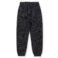 画像2: 【30%OFF】CALEE/ZEBRA PATTERN SWEAT RELAX PANTS（BLACK/CHARCOAL）［ゼブラスウェットパンツ-24秋冬］ (2)