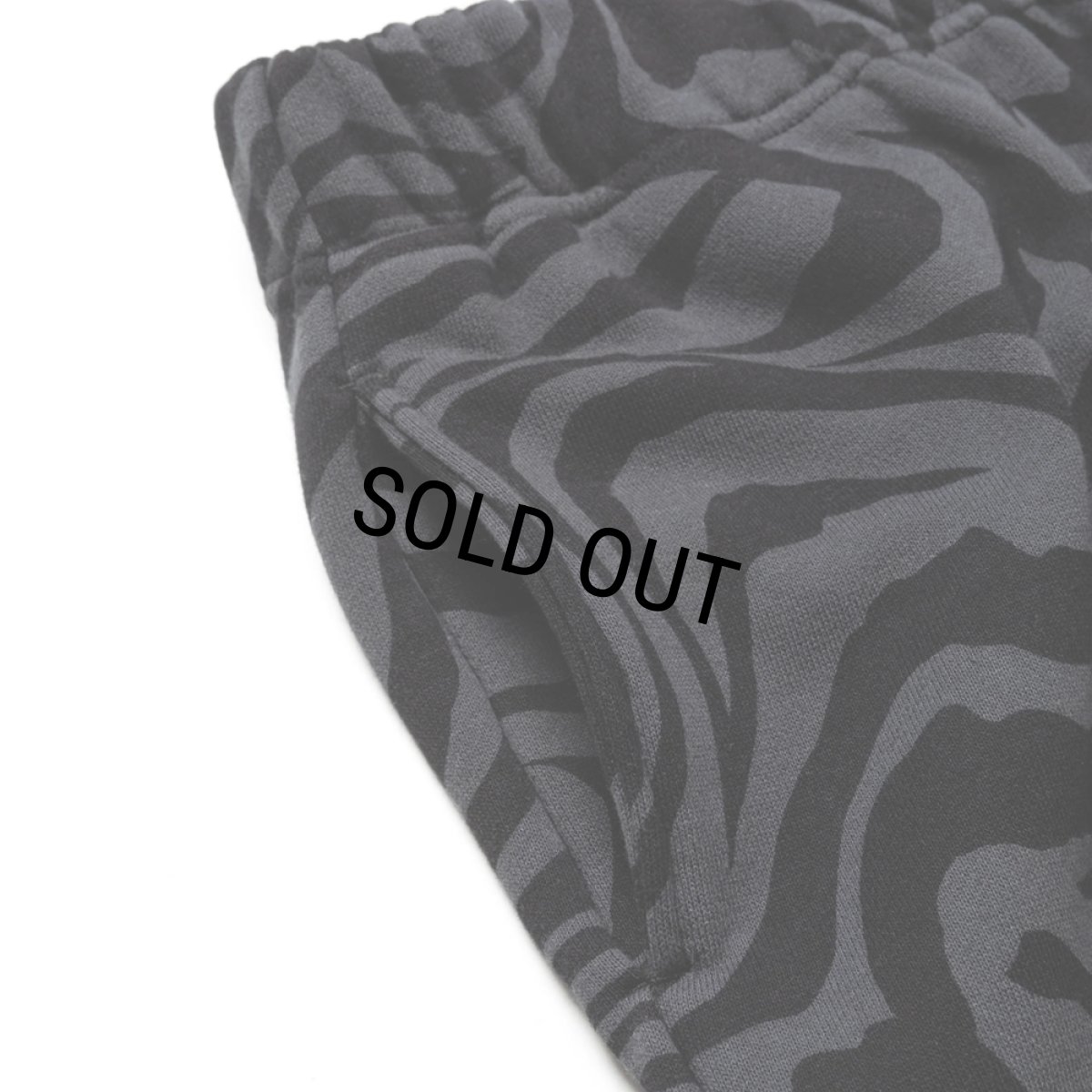 画像4: 【40%OFF】CALEE/ZEBRA PATTERN SWEAT RELAX PANTS（BLACK/CHARCOAL）［ゼブラスウェットパンツ-24秋冬］ (4)