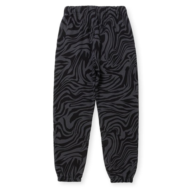 画像2: 【30%OFF】CALEE/ZEBRA PATTERN SWEAT RELAX PANTS（BLACK/CHARCOAL）［ゼブラスウェットパンツ-24秋冬］