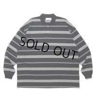 COOTIE PRODUCTIONS/Border L/S Polo（Black）［ボーダー長袖ポロ-24秋冬］