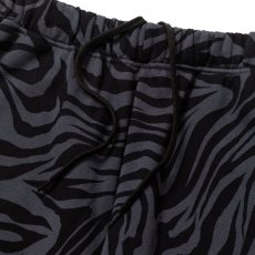 画像3: 【30%OFF】CALEE/ZEBRA PATTERN SWEAT RELAX PANTS（BLACK/CHARCOAL）［ゼブラスウェットパンツ-24秋冬］ (3)