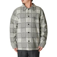 画像4: 【30%OFF】CALEE/BLOCK CHECK OVER SIZE SHIRT JACKET（IVORY）［ブロックチェックオーバーサイズシャツJKT-24秋冬］ (4)
