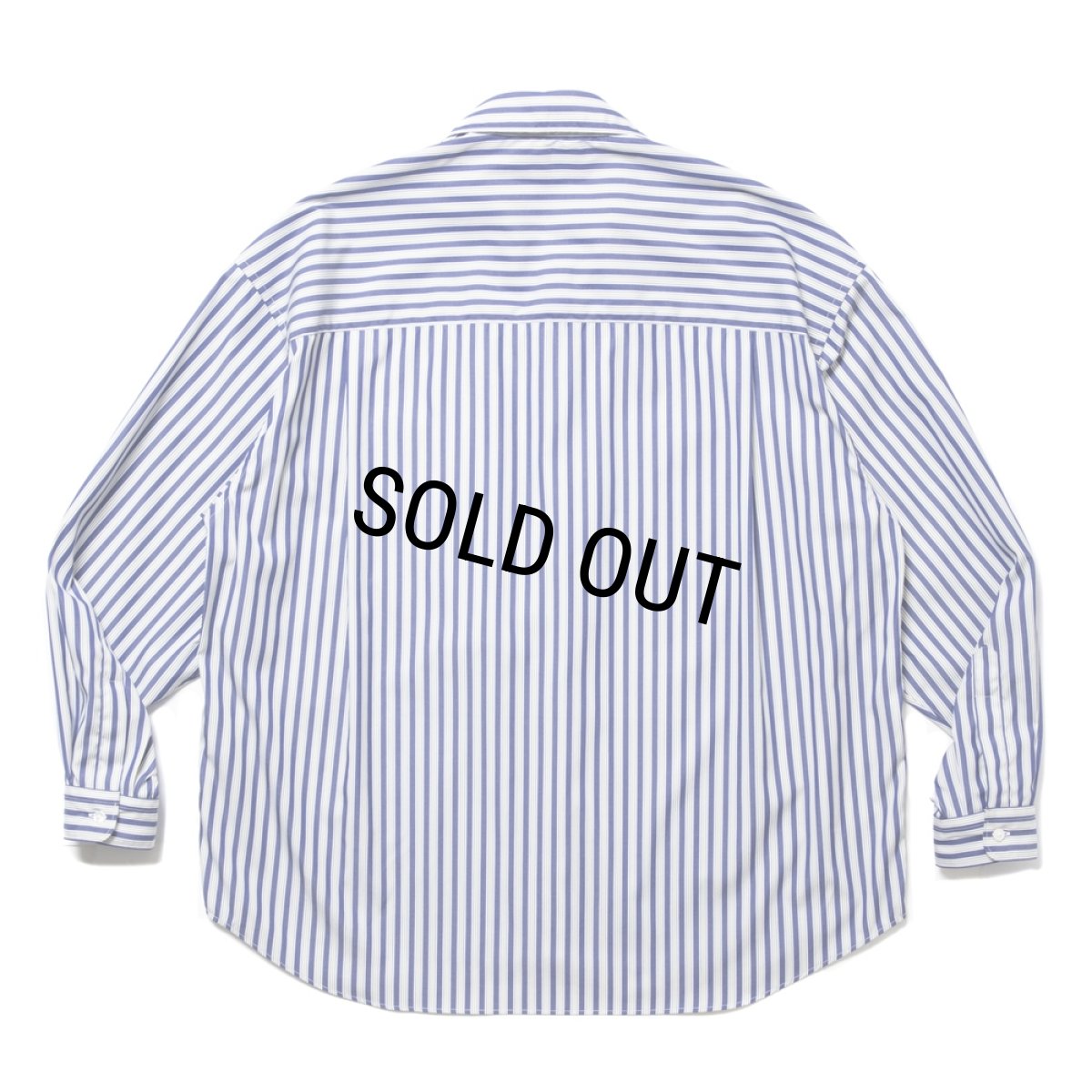 画像2: COOTIE PRODUCTIONS/Stripe Broad L/S Shirt（NAVY）［ストライプブロードシャツ-24秋冬］ (2)
