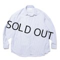 COOTIE PRODUCTIONS/Stripe Broad L/S Shirt（Saxe）［ストライプブロードシャツ-24秋冬］