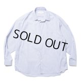 COOTIE PRODUCTIONS/Stripe Broad L/S Shirt（Saxe）［ストライプブロードシャツ-24秋冬］