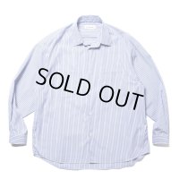 COOTIE PRODUCTIONS/Stripe Broad L/S Shirt（Saxe）［ストライプブロードシャツ-24秋冬］