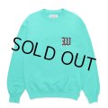 WACKO MARIA/MIDDLE WEIGHT SWEAT SHIRT（TURQUOISE）［クルーネックスウェット-24秋冬］