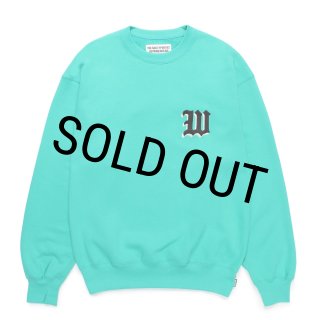 WACKO MARIA/MIDDLE WEIGHT SWEAT SHIRT（TURQUOISE）［クルーネック