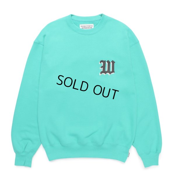 画像1: WACKO MARIA/MIDDLE WEIGHT SWEAT SHIRT（TURQUOISE）［クルーネックスウェット-24秋冬］