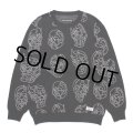 WACKO MARIA/56 TATTOO STUDIO / JACQUARD KNIT SWEATER（BLACK）［ジャガードセーター-24秋冬］