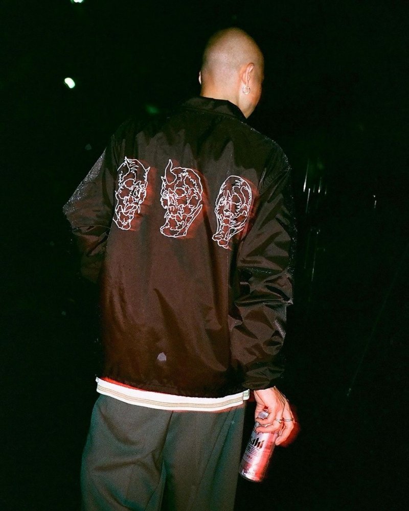 画像3: WACKO MARIA/56 TATTOO STUDIO / COACH JACKET（BLACK）［コーチJKT-24秋冬］