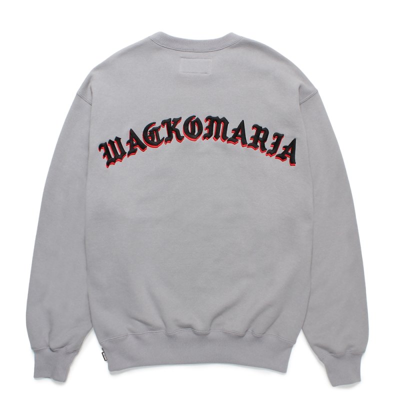 画像2: WACKO MARIA/MIDDLE WEIGHT SWEAT SHIRT（GRAY）［クルーネックスウェット-24秋冬］