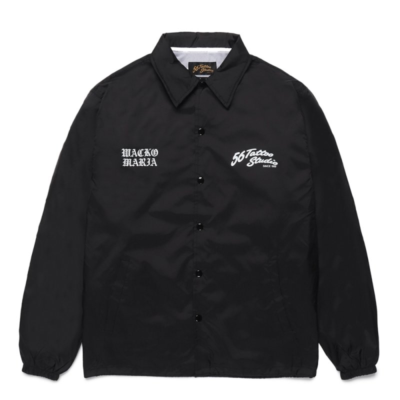 画像1: WACKO MARIA/56 TATTOO STUDIO / COACH JACKET（BLACK）［コーチJKT-24秋冬］