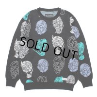 WACKO MARIA/56 TATTOO STUDIO / JACQUARD KNIT SWEATER（BLACK）［ジャガードセーター-24秋冬］