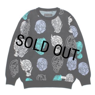 WACKO MARIA/56 TATTOO STUDIO / JACQUARD KNIT SWEATER（BLACK