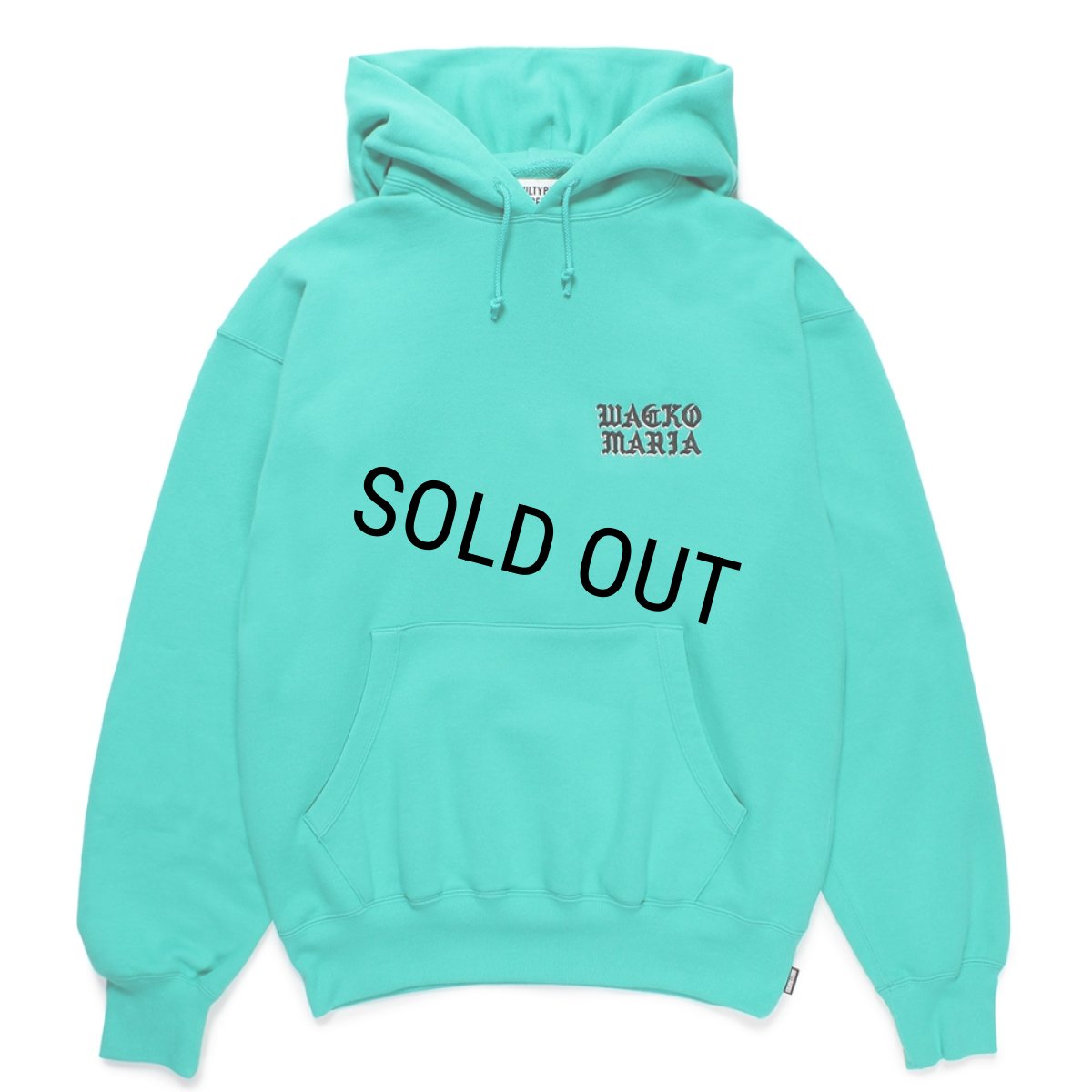 画像1: WACKO MARIA/MIDDLE WEIGHT HOODED SWEAT SHIRT（TURQUOISE）［プルオーバーパーカー-24秋冬］ (1)