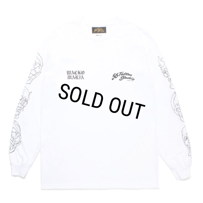 WACKO MARIA/56 TATTOO STUDIO / LONG SLEEVE T-SHIRT（WHITE