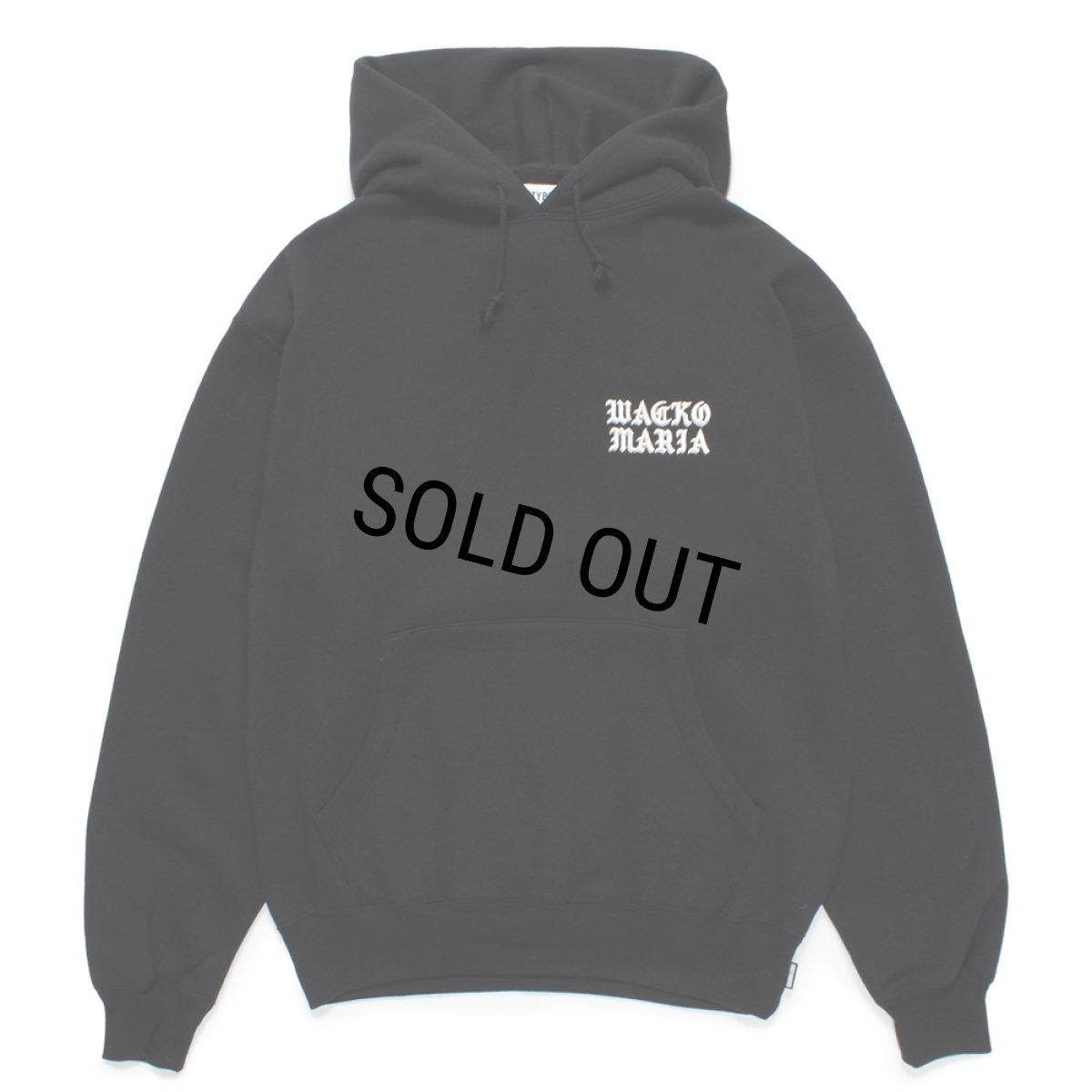 画像1: WACKO MARIA/MIDDLE WEIGHT HOODED SWEAT SHIRT（BLACK）［プルオーバーパーカー-24秋冬］ (1)