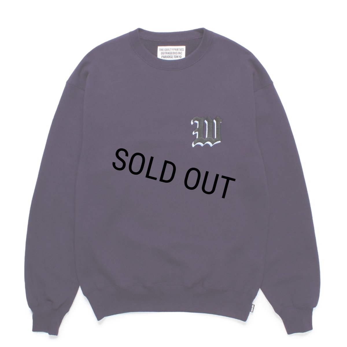 画像1: WACKO MARIA/MIDDLE WEIGHT SWEAT SHIRT（PURPLE）［クルーネックスウェット-24秋冬］ (1)