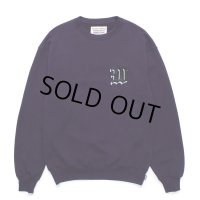 WACKO MARIA/MIDDLE WEIGHT SWEAT SHIRT（PURPLE）［クルーネックスウェット-24秋冬］