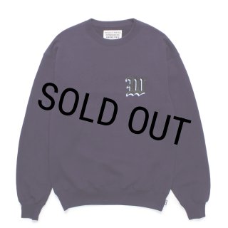 WACKO MARIA/MIDDLE WEIGHT SWEAT SHIRT（PURPLE）［クルーネック