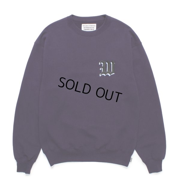 画像1: WACKO MARIA/MIDDLE WEIGHT SWEAT SHIRT（PURPLE）［クルーネックスウェット-24秋冬］