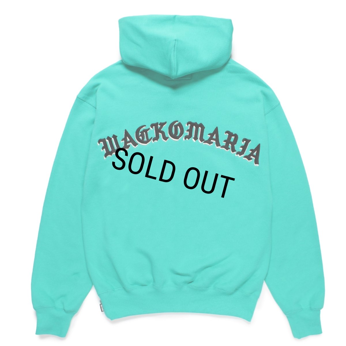 画像2: WACKO MARIA/MIDDLE WEIGHT HOODED SWEAT SHIRT（TURQUOISE）［プルオーバーパーカー-24秋冬］ (2)